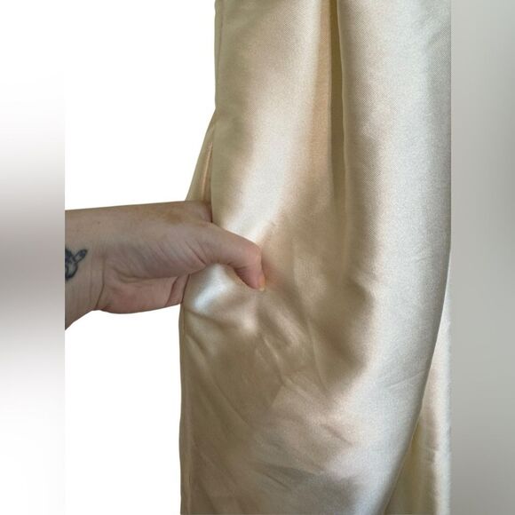 NWT Theia Couture Cream Rhinestone Belt Mini Dress - Picture 6 of 15